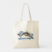 Tote Bag Bateau de croisière sur les vagues océaniques Voya (Dos)