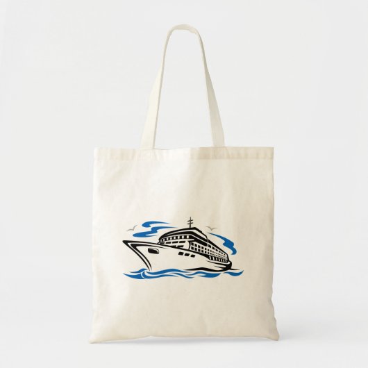 Tote Bag Bateau de croisière sur les vagues océaniques Voya (Devant)