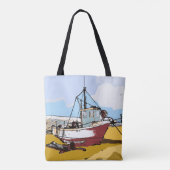 Tote Bag Bateau de pêche pittoresque (Dos)