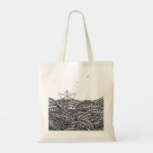 Tote Bag Bateau en papier crayon | texte de motivation (Dos)