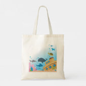 Tote Bag Bateau Et Poisson Ensoleillés (Dos)