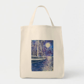Tote Bag Bateau pirate au clair de lune : Fourre-tout