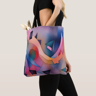 Tote Bag "Bateau sur l'eau" Art Abstrait contemporain