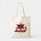 Tote Bag Bateau Viking Longship Silhouette Drakkar (Dos)