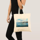 Tote Bag Bateaux et jetées sur la côte du Maine (Devant (produit))