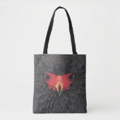 Tote Bag Bateleur Eagle African Bird Portrait Papier Collag (Devant)