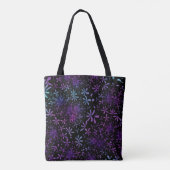 Tote Bag Batik Floral Turquoise Rétro (Dos)