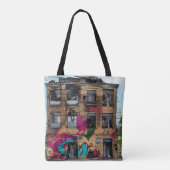 Tote Bag Bâtiment abandonné Art abstrait AI (Dos)