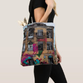 Tote Bag Bâtiment abandonné Art abstrait AI (De près)