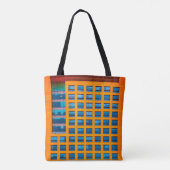 Tote Bag Bâtiment bleu et orange (Dos)