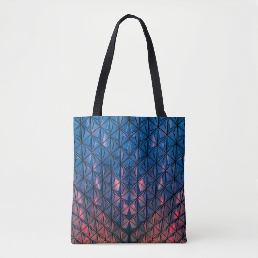 TOTE BAG BÂTIMENT CUBISTE BLEU ET ROUGE (Devant)