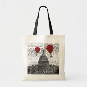 Tote Bag Bâtiment de capitol des USA et ballons à air d'un