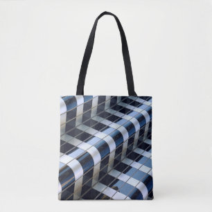 Tote Bag Bâtiment de haute hauteur noir et gris
