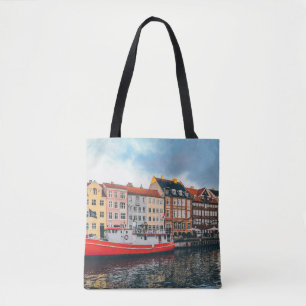 TOTE BAG BÂTIMENT EN BÉTON ROUGE ET BLANC