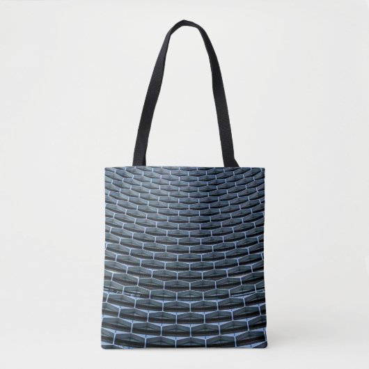 Tote Bag Bâtiment gris sous ciel bleu clair (Devant)