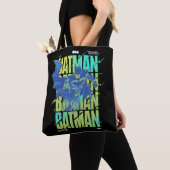 Tote Bag Batman Électrique Qui Traverse La Typographie (De près)