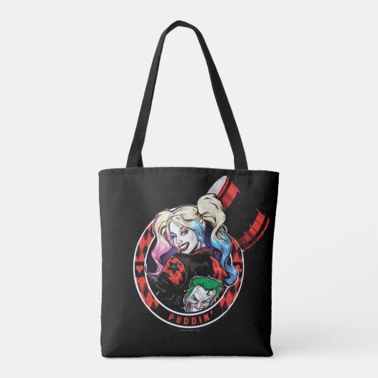 Tote Bag Batman | Harley Quinn Winking With Mallet (Dos)