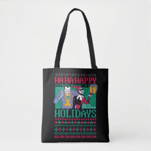 Tote Bag Batman Joyeuses fêtes Joker & Harley Quinn
