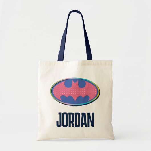 Tote Bag Batman | Logo Pink Polka Dot (Devant)