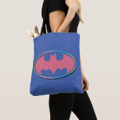 Tote Bag Batman | Logo Pink Polka Dot (De près)