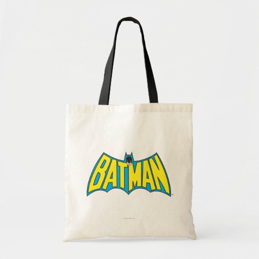 Tote Bag Batman | Logo Vintage bleu jaune (Devant)