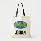 Tote Bag Batman | Symbole pourpre et vert (Devant)