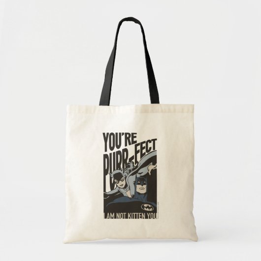Tote Bag Batman Valentine | Catwoman - Vous êtes Purr-fect (Devant)