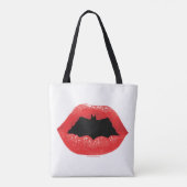 Tote Bag Batman Valentine | Lèvres de chaume (Dos)