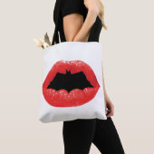 Tote Bag Batman Valentine | Lèvres de chaume (De près)
