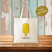 Tote Bag Bâton à crème glacée citron