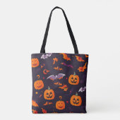 Tote Bag Bats Citrouille Et Bats (Dos)