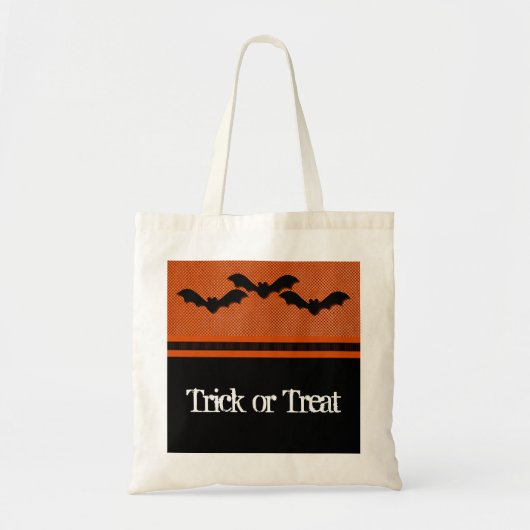 Tote Bag Bats déplaisants Halloween Sac, Orange (Devant)
