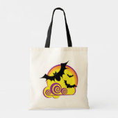 Tote Bag Bats volants Pleines lunes nocturnes d'Halloween (Dos)