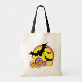Tote Bag Bats volants Pleines lunes nocturnes d'Halloween (Devant)