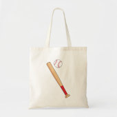 Tote Bag Batte de baseball avec balle (Devant)