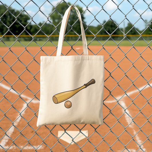 Tote Bag Batte de baseball en bois