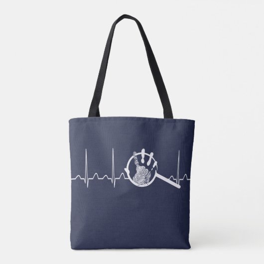 Tote Bag Battement de coeur légal de scientifique (Dos)