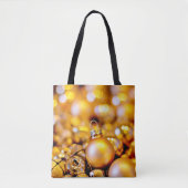 Tote Bag Baubles or Rose de Noël (Devant)