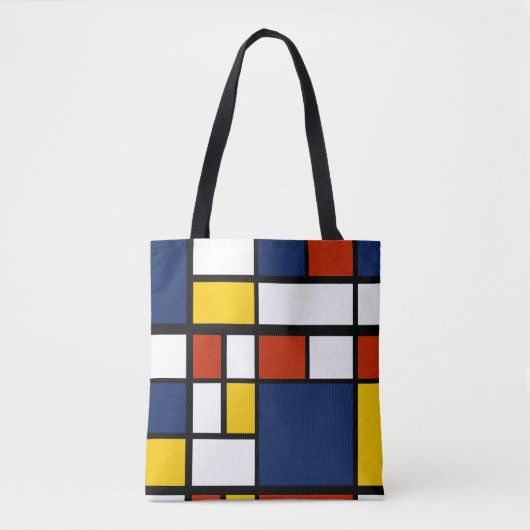 Tote Bag bauhaus motif peinture géométrique abstraite mo (Devant)