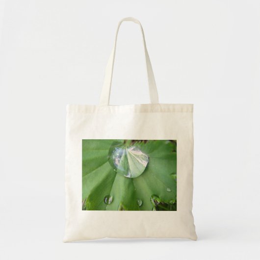 Tote Bag Baumwolltasche grossiste Wassertropfen auf Blatt (Devant)