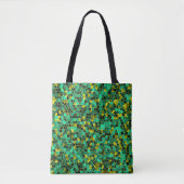 Tote Bag Baveuse verte et dorée (Devant)