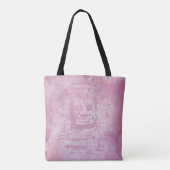 Tote Bag Bayon Face rose (Dos)