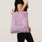 Tote Bag Bayon Face rose (De près)
