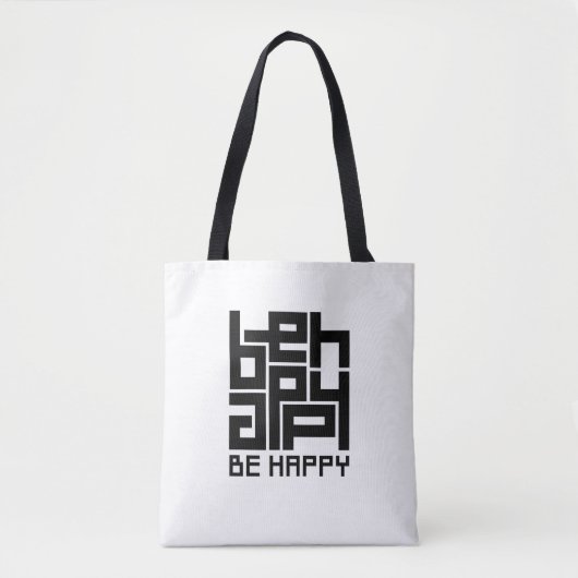 Tote Bag Be happy (Devant)