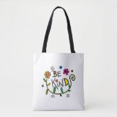 Tote Bag Be Kind Funny Modern Typography Minimalist (Devant)