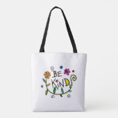 Tote Bag Be Kind Funny Modern Typography Minimalist (Dos)