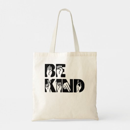 Tote Bag Be Kind Sign Language Hand Talking Teacher Interp (Dos)