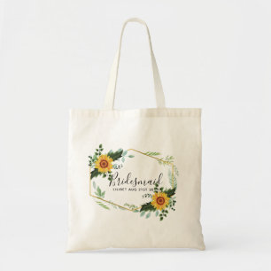 Tote Bag Be My Bridesmaid Flowergirl Maid Honor Thank You