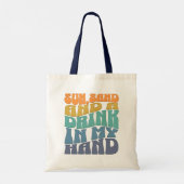 Tote Bag Beach Bachelorette Party Retro Bride Squad Cadeau (Dos)