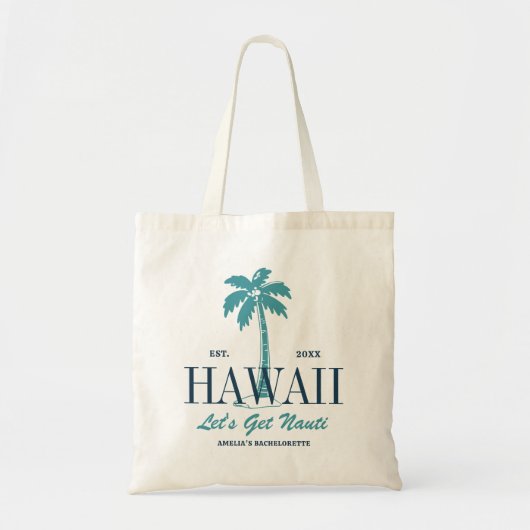 Tote Bag Beach Bachelorette Party Vintage Palm Tree Logo (Devant)